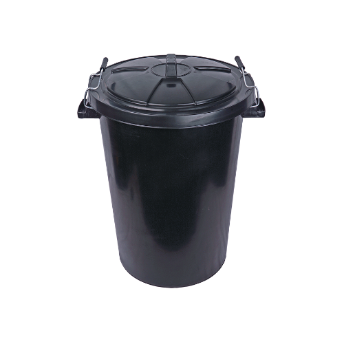 Black waste bin