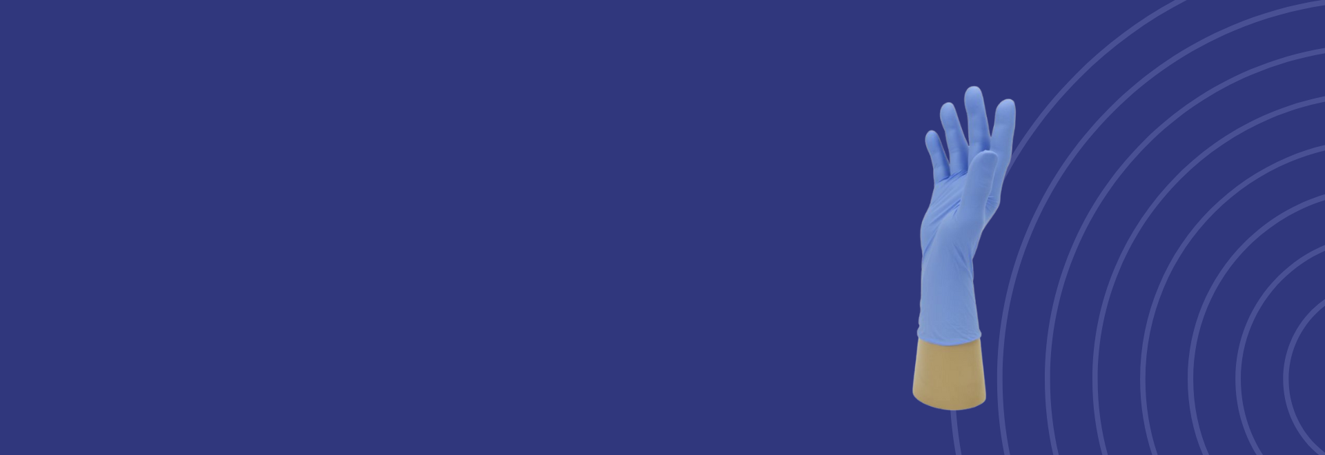 blue latex glove