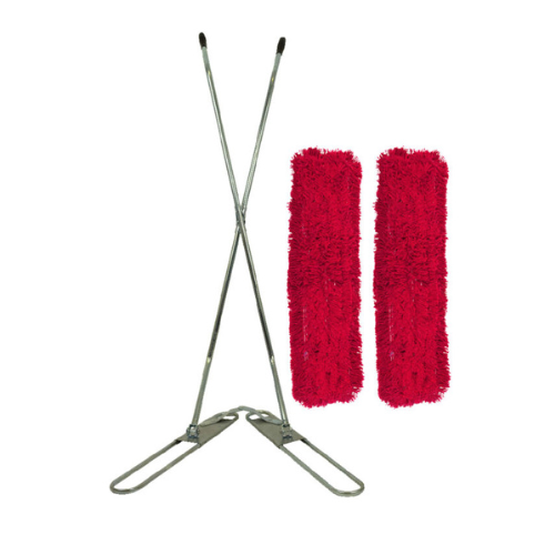 industrial floor cleaning mop with red mop heads