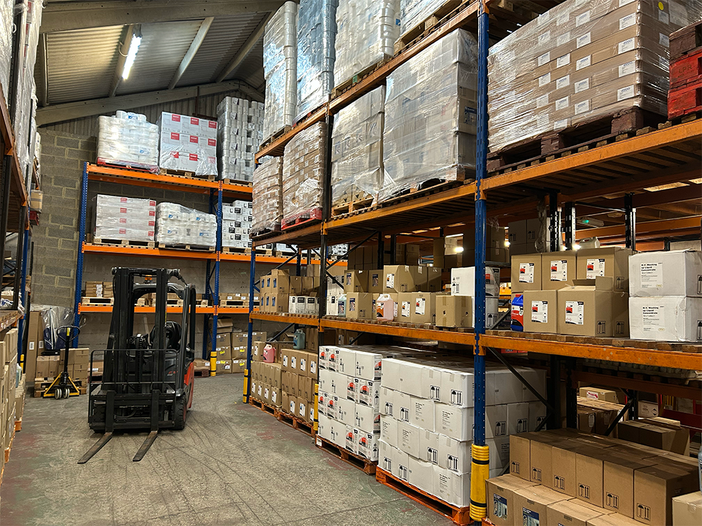 Martin Vitera warehouse showing vast range of stock